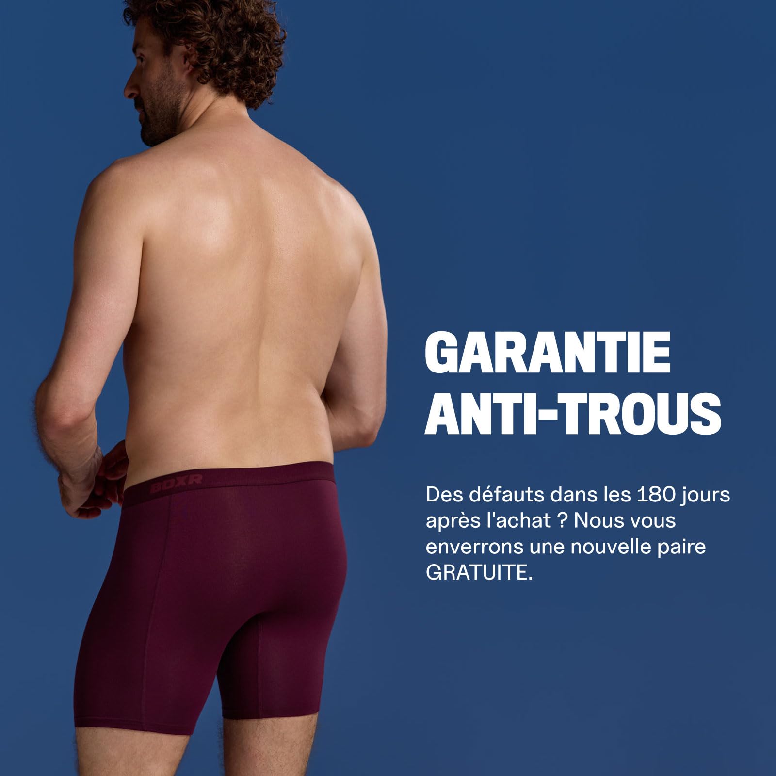 BOXR Boxers Homme Bambou - Caleçons Longs Anti-Frottement - Anti-Remontée - S-3XL