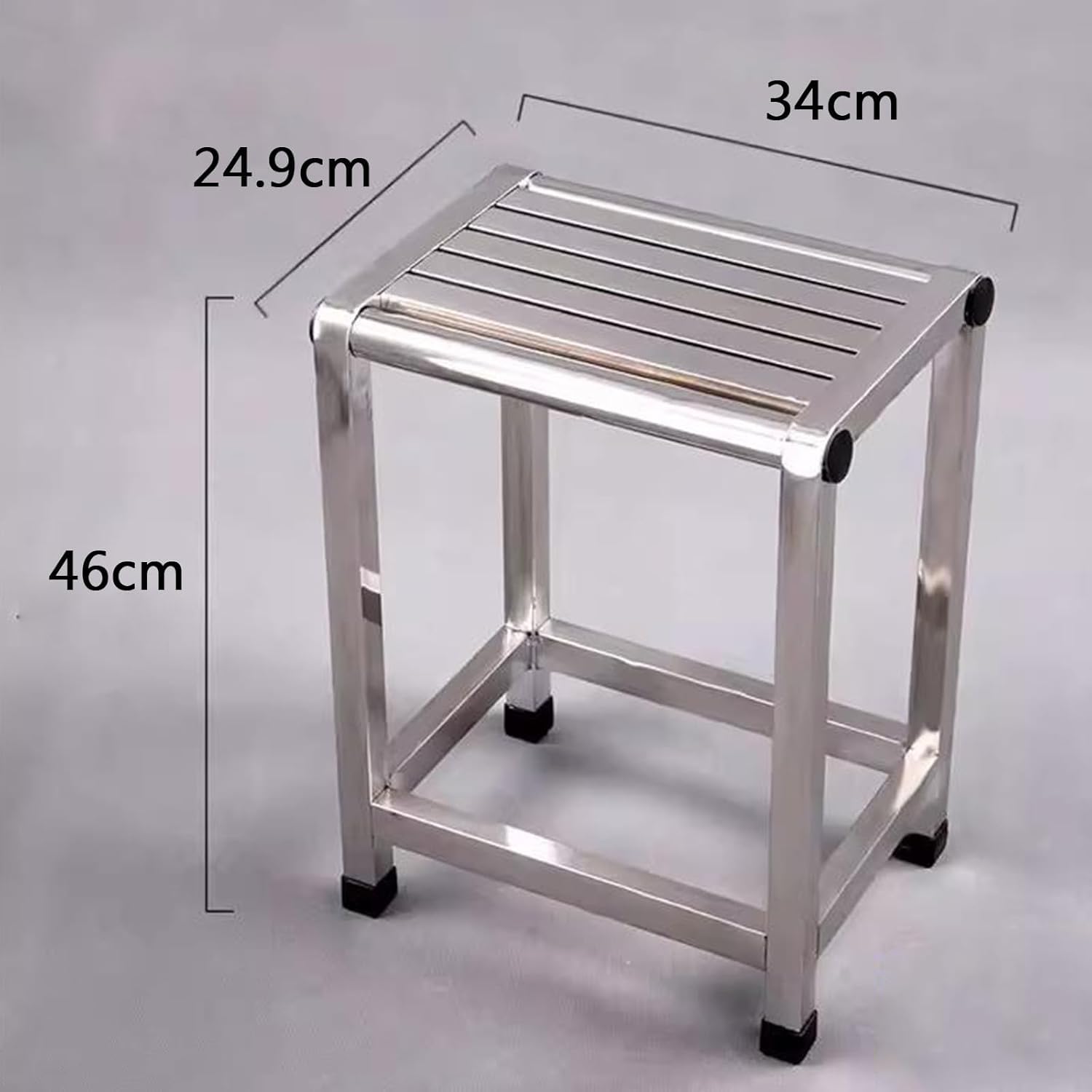 Sgabello da doccia antiscivolo in acciaio inox, per anziani, disabili, incinte, comodo sedile da doccia per sicurezza e comfort (46 Cm)