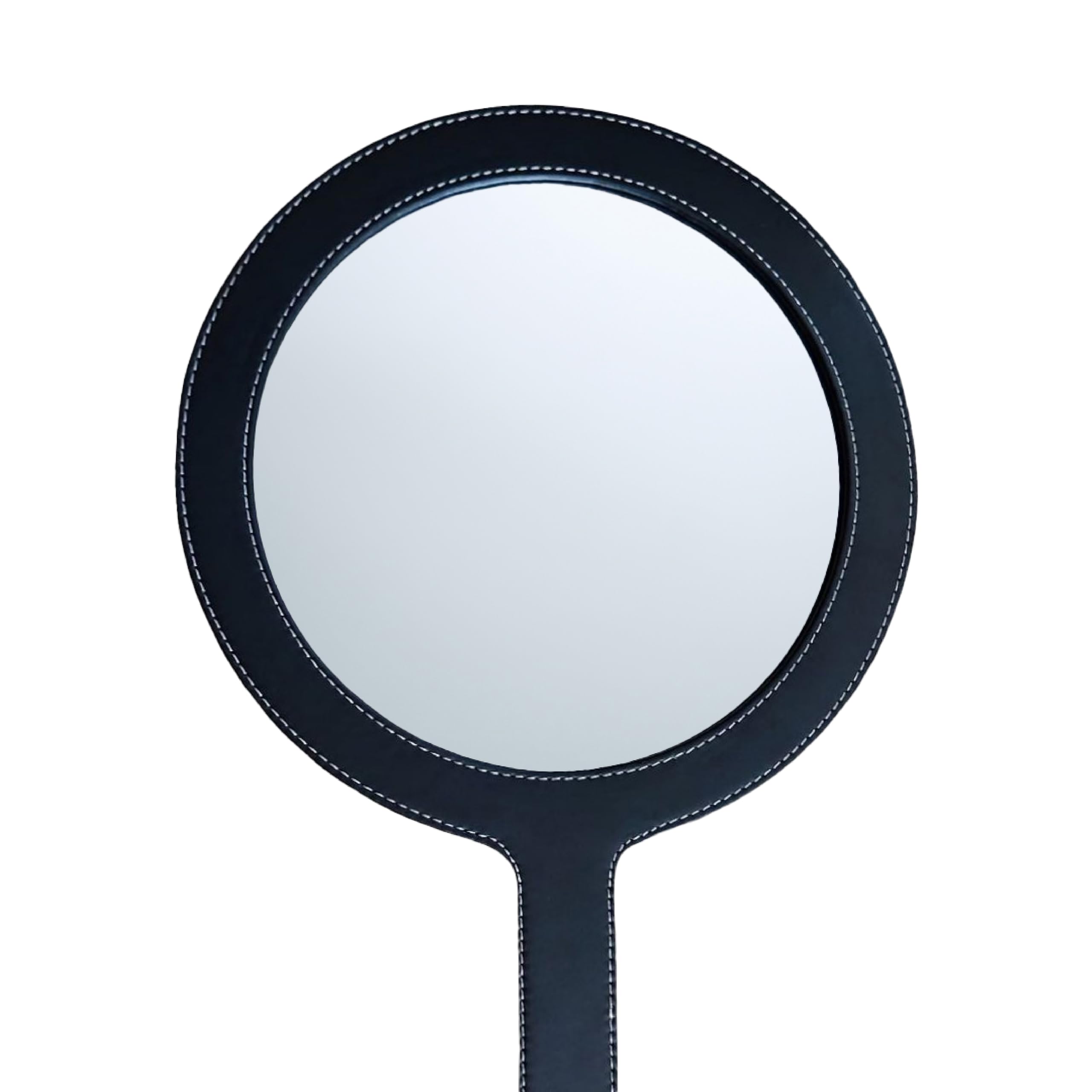Szovet Premium Hand Mirror Round Hand Mirror with Handle for Cosmetic Shaving Make Up Bathroom Salon Barber Travel and Indoor Use.-image-22