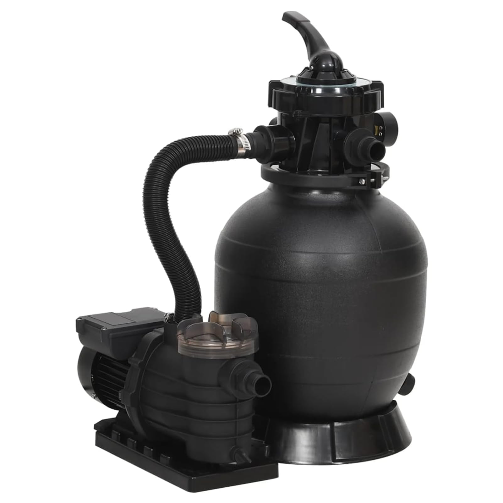 Gecheer Filtro a Sabbia per Piscina con Prefiltro Rimovibile, Pompa Integrata 400 W, Diametro 30 cm, Acciaio PE ABS, Flusso 7 m³/h, Adatto per Piscine Fuori Terra