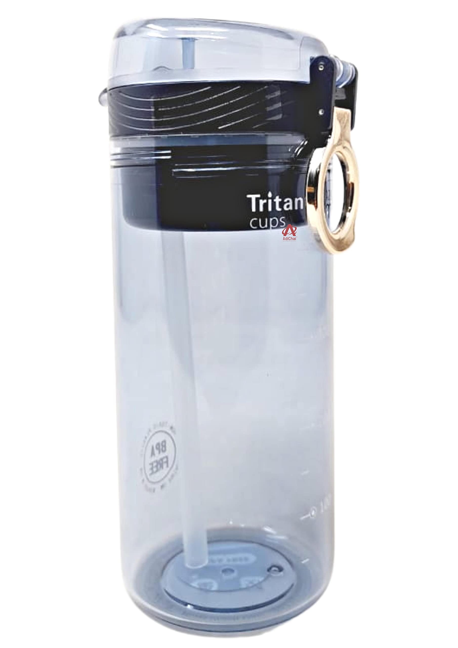 AdiChai Plastic Sports Water Bottle Outdoor Cycling Gym - Capacity 420 ML ( Blue ) - Set of 1