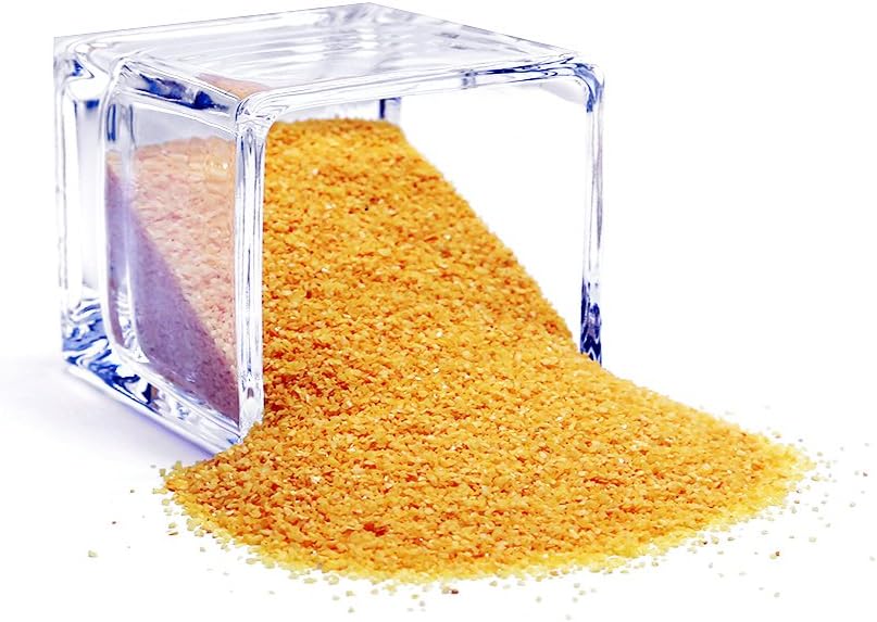 WGVI WGV Unity Colored Coarse Sand 5 x 1 Pound DIY Crafts, Vase Filler, Planter Terrarium Centerpiece Design for Wedding Party Event Home Office Garden Decor, Orange