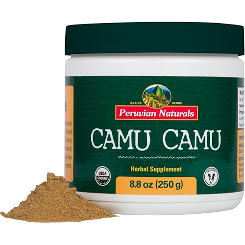 Miniatura 6 de Camu Camu Camu orgánico en polvo de 8.8 onzas (8.82 oz)  Polvo de fruta Camu Camu orgánico certificado por Peruvian Naturals  Alta fuente de