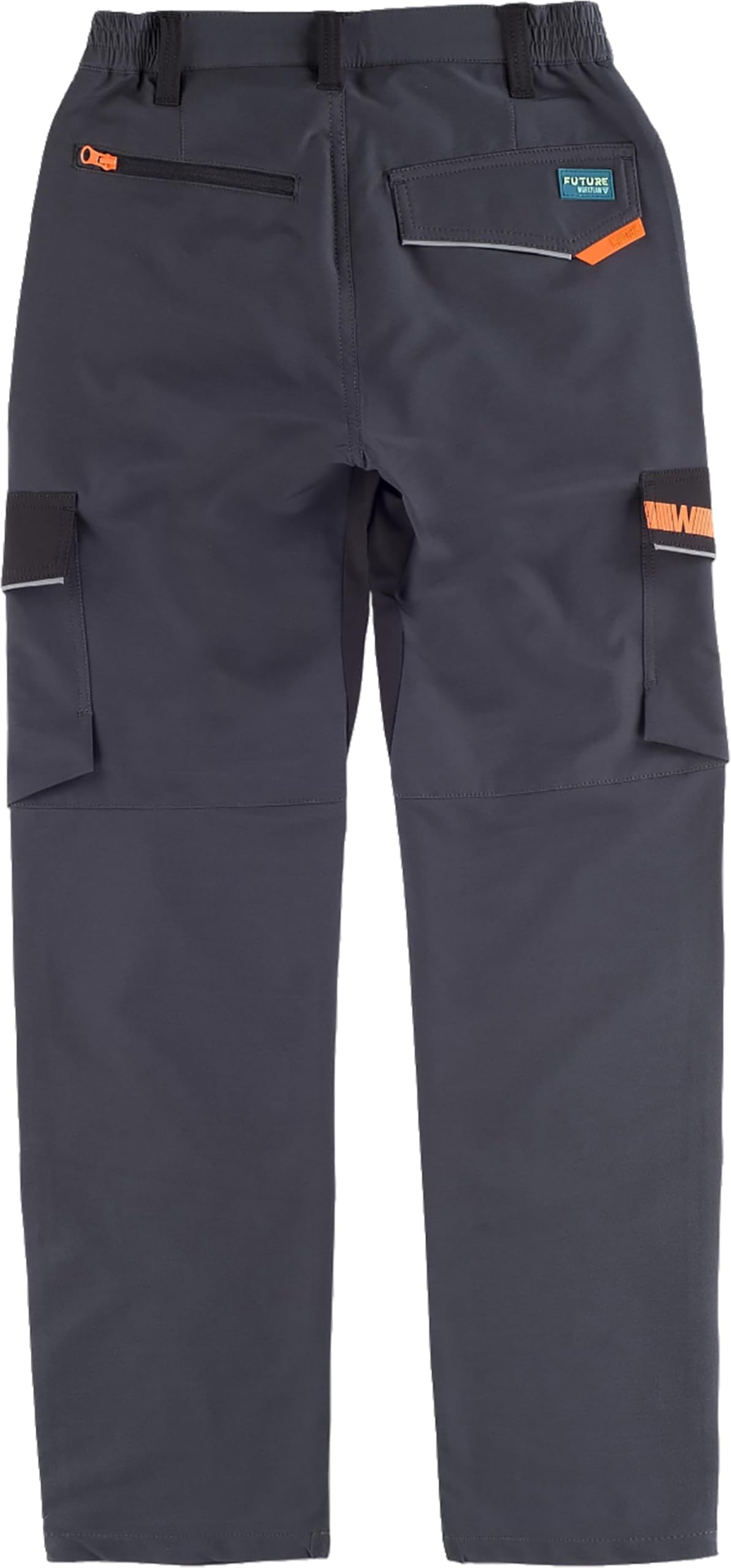 WORKTEAM Pantalón de Trabajo Elástico, Multibolsillos con Cremallera, con Cintura elástica y Reflectantes. Alta Comodidad y Resistencia. Mujer