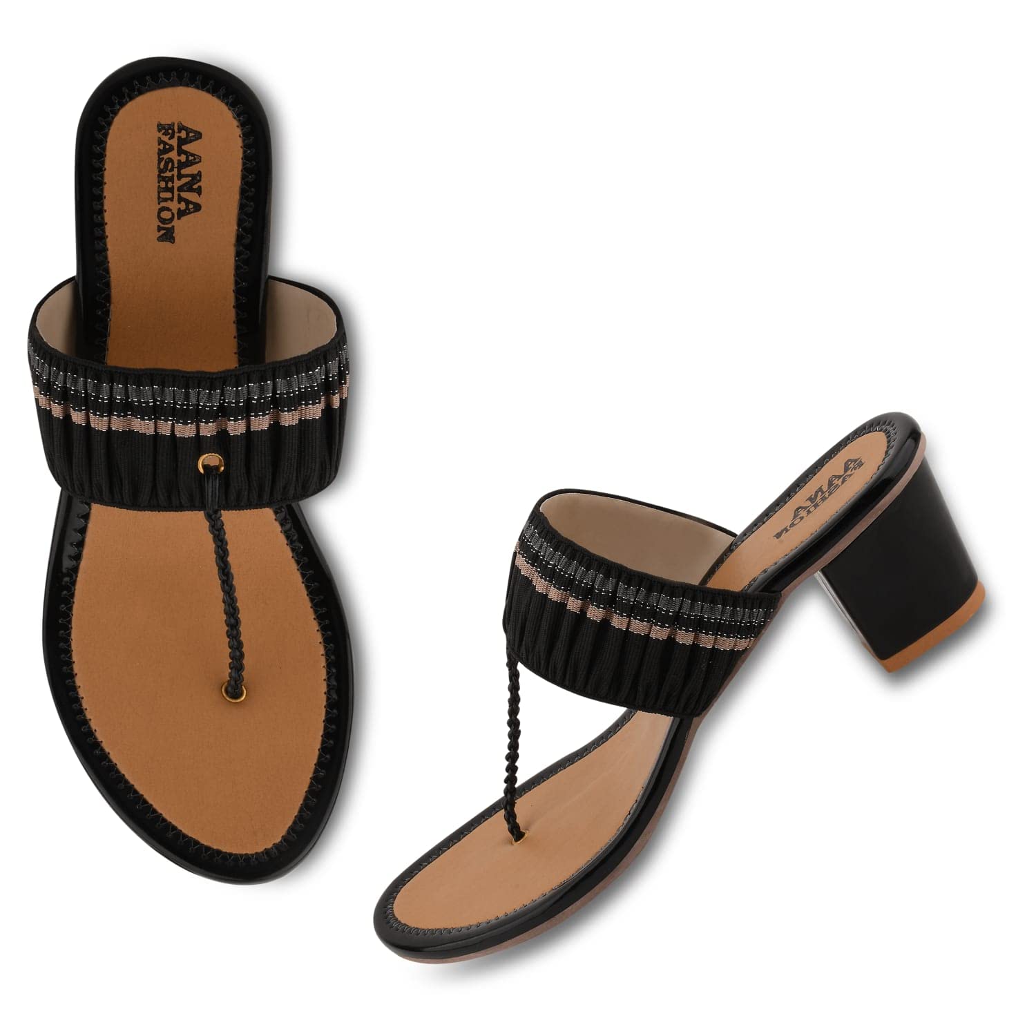 AANA FASHION Women Block Heel Sandal Glass Heel | Sandal for Women | Casual Heel Sandal for Party | Women Footwear (B0BD94R3W5) Amazon Price History, Amazon Price Tracker