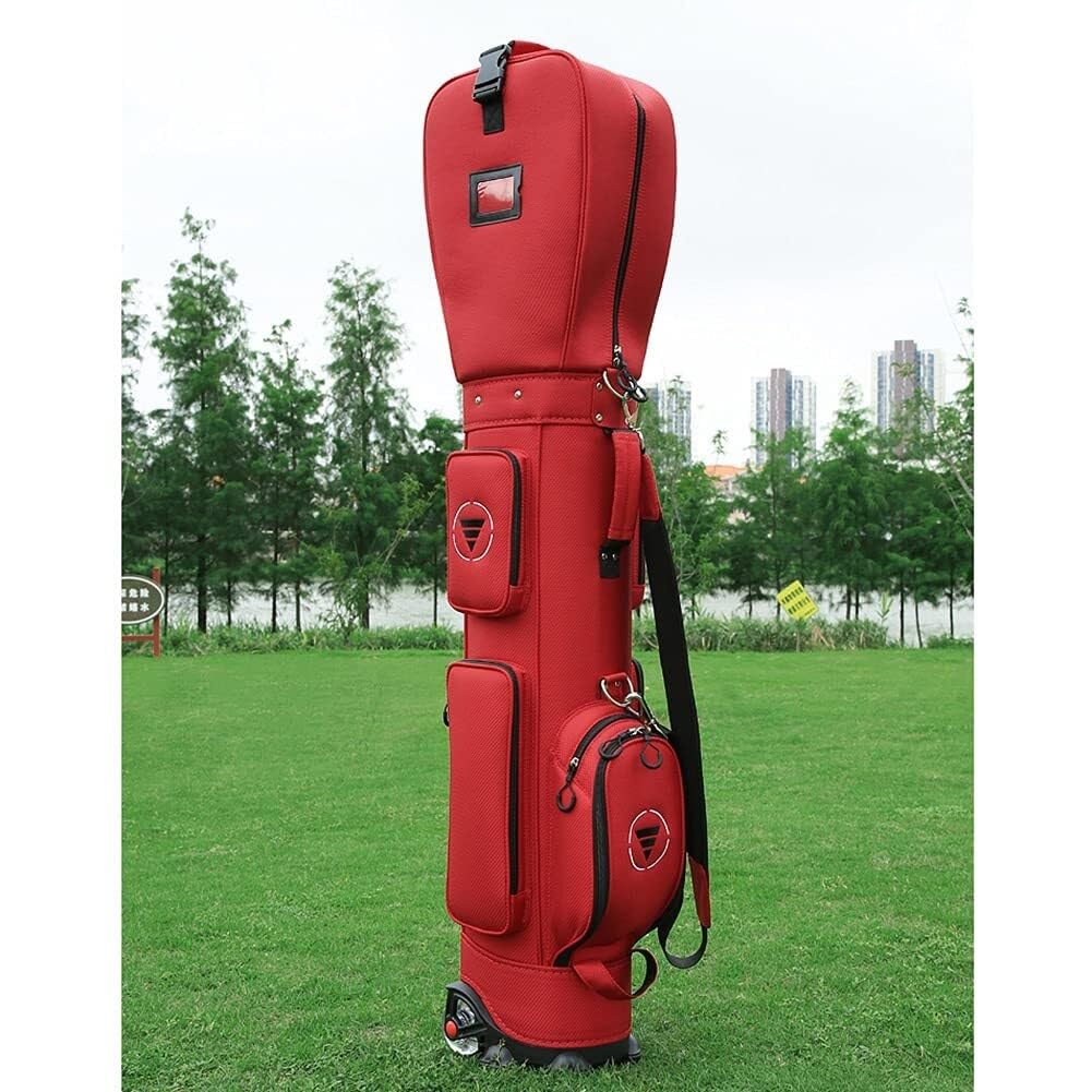 Golf-Cart-Tasche, leichte Reise-Golfschlägertasche mit Rollen, große Golftasche for Männer und Frauen, Aufbewahrungstasche mit 5-Wege-Unterteilung