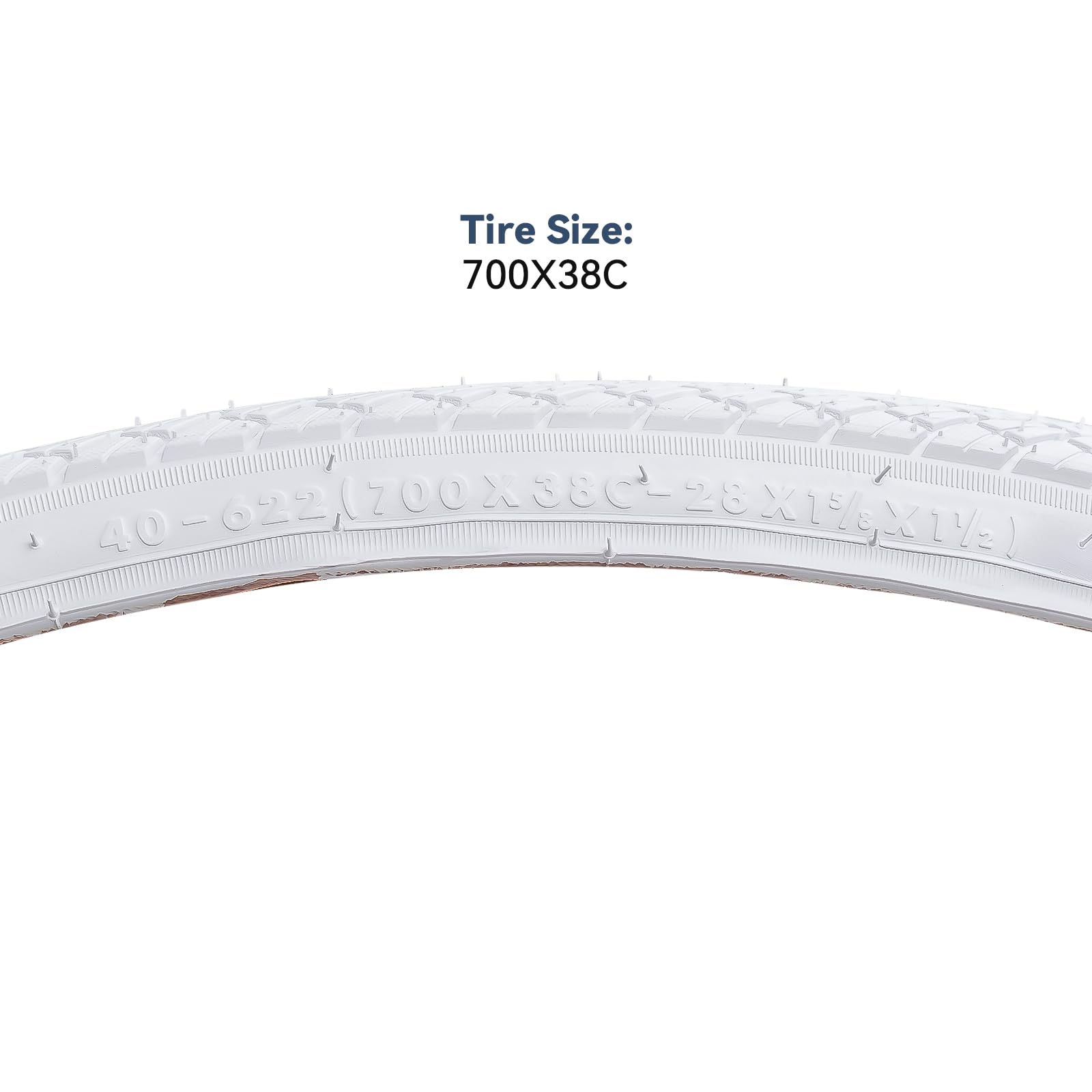 YUNSCM 2 neumáticos de bicicleta de carretera 700C 700x38C 40-622 neumáticos blancos compatibles con neumáticos de bicicleta de carretera 700x36C 700x37C 700x38C 700x39C 700x40C (Y-1512)