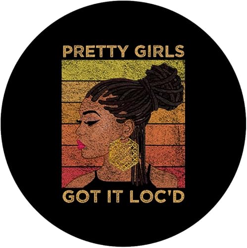 Miniatura 3 de Pretty Girls Got It Loc'd Dreadlocks Melanin Afro Lover regalo PopSockets intercambiables PopGrip