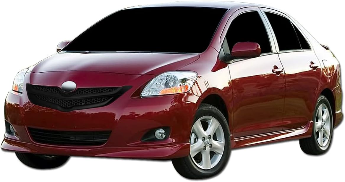 Armordillo Honeycomb Mesh Style Front Grille|Compatible With 2006/2007-2009 Toyota Yaris|8741269|Matte Black|Front Hood Bumper Grille