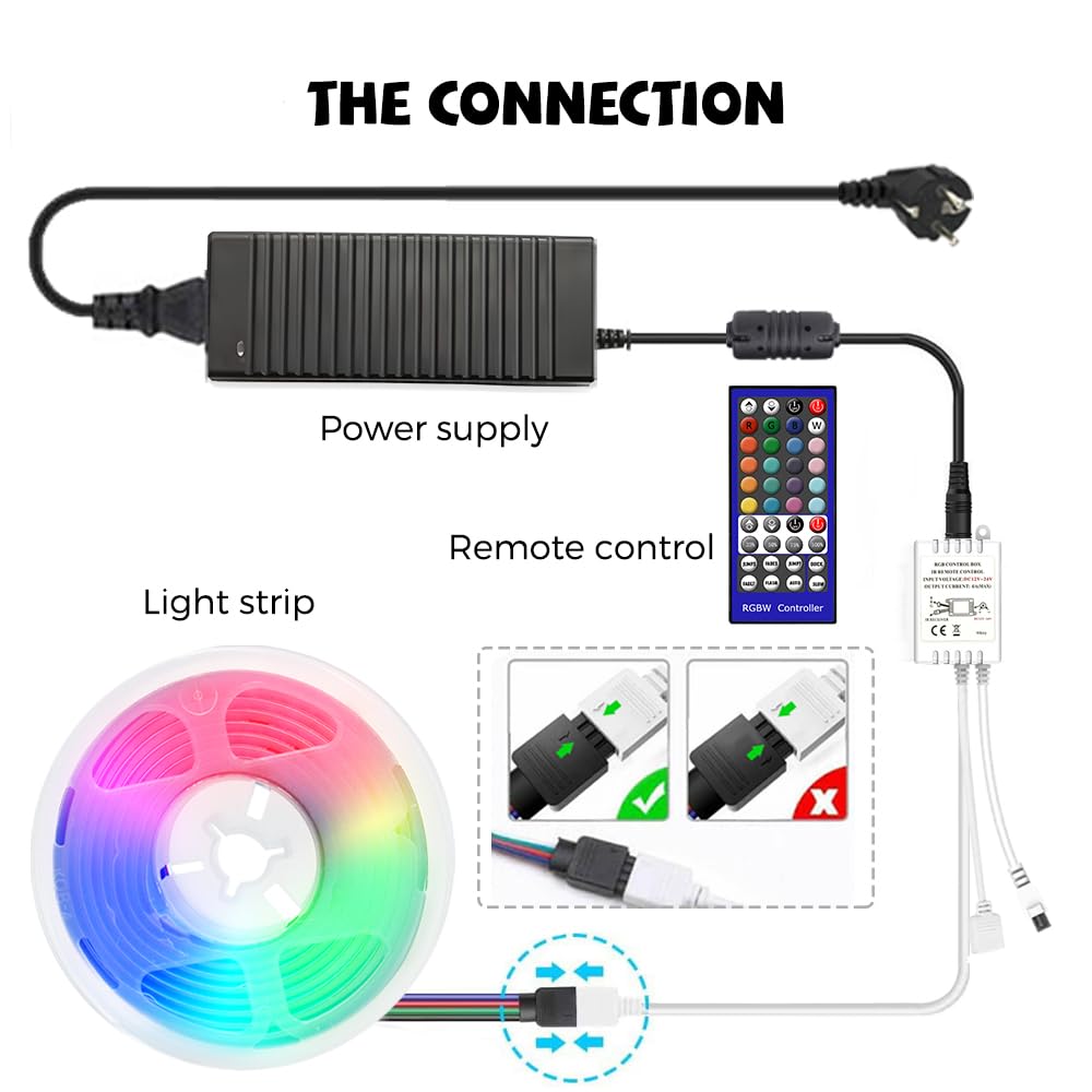 24V COB LED Strip RGBW Dimbaar, 10M 672LEDs/M COB LED Stripe RGB Warm Wit TV Backlight Fairy Lights Hoge Dichtheid, Flexibele LED Strip Geen Lichtpunten voor Keuken, Slaapkamer, DIY Verlichting