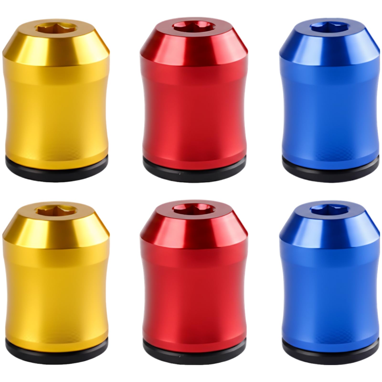 Utilisation à une main sans chute de vis grâce au porte-embouts hexagonal 6,35 mm en alu
