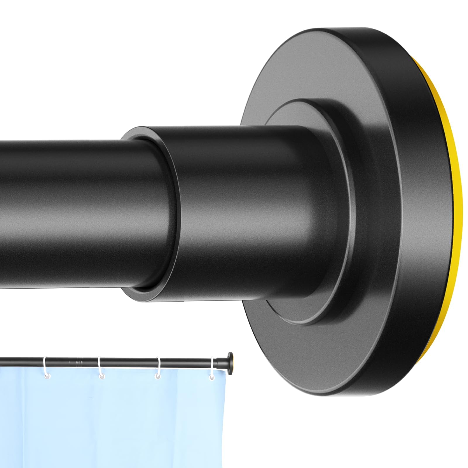 1" Heavy Duty Black Adjustable Shower Curtain Rod E78535