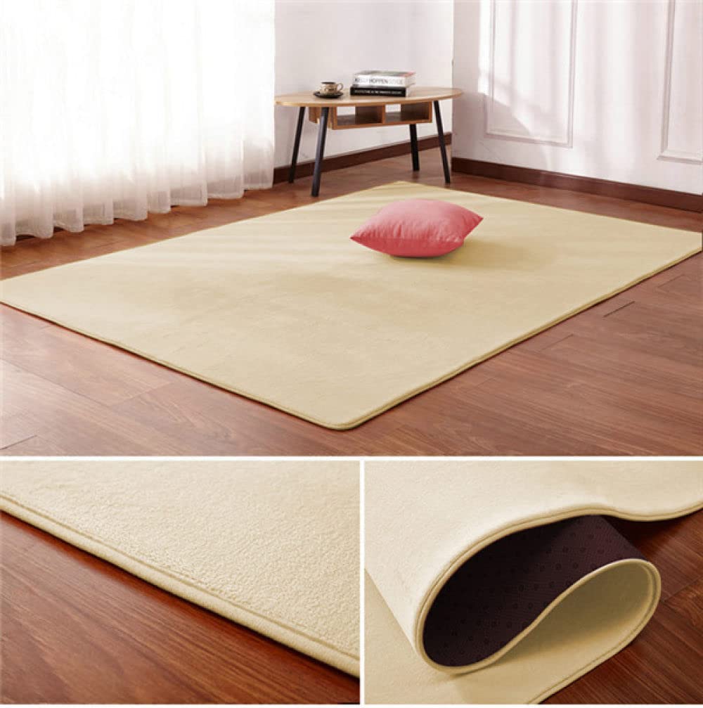Tapis de chevet en velours corail anti-froid pour sol de chambre