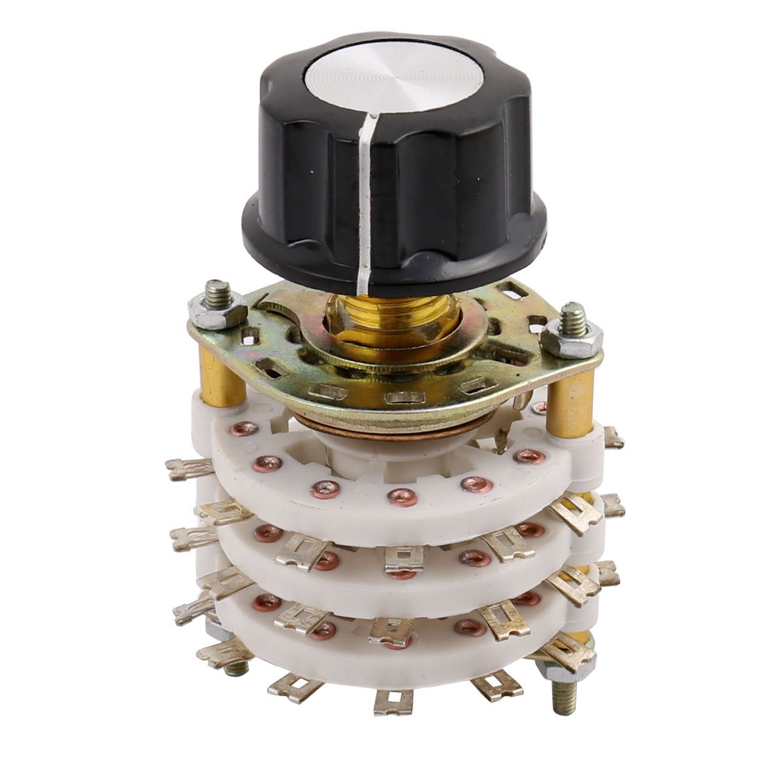 Aexit 3 Pole 6 Position Three Decks 21 Terminal Band Channel Rotary Switch w Round Cap (b2fa94f0b52f507ddaf1ac3e8795a3f6)