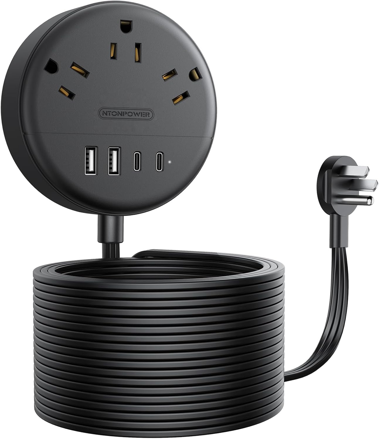 USB Extension Cord 25 Ft NTONPOWER Long Power Strip Flat