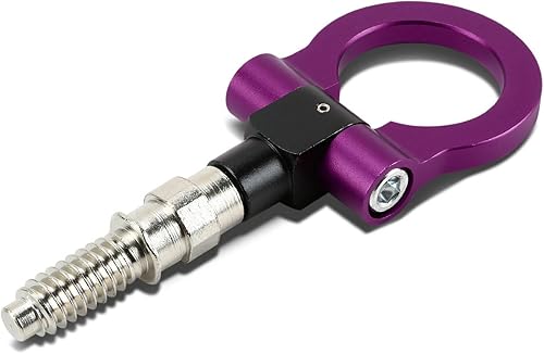 Miniatura 1 de DNA THK-E-PP - Kit de anillo de gancho de remolque de remolque europeo de aluminio morado delanterotrasero - M16 x 3