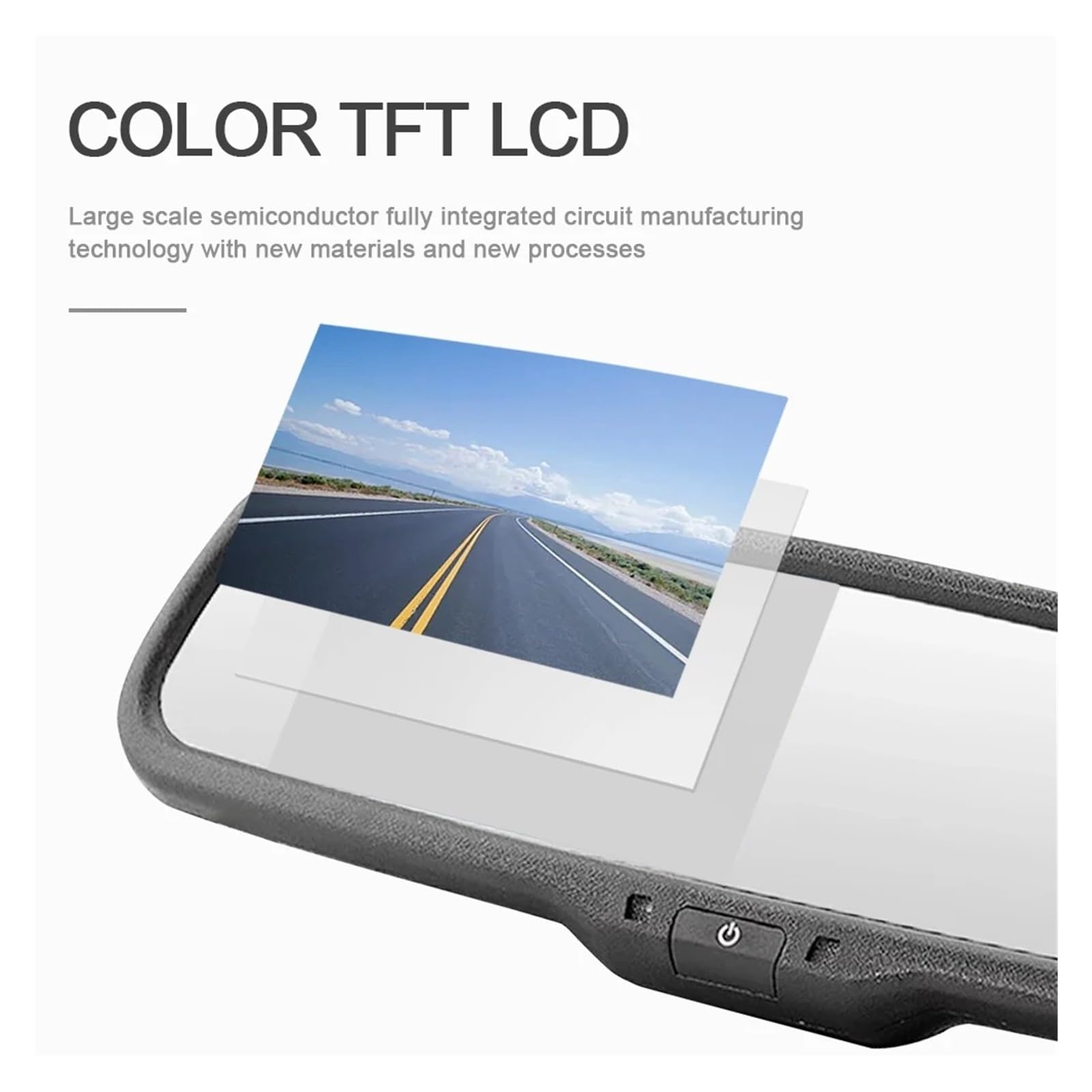 Camara Marcha Atras con Soporte Especial para Automóvil, Espejo Retrovisor De Marcha Atrás HD, Pantalla LCD TFT AHD De 4,3 Pulgadas para Automóvil