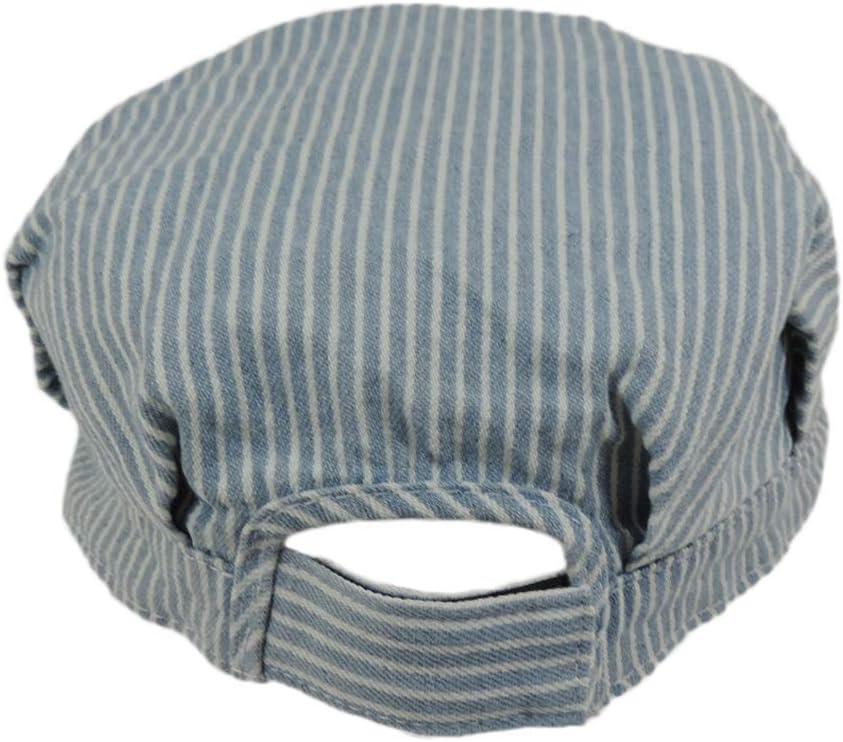 NOVELTY GIANT WWW.NOVELTYGIANT.COM Blue and White Railroad Engineer Train Conductor Adult Hat - Image 2