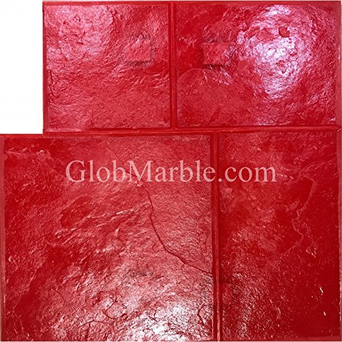 Stamped Concrete. Slate Stone Stamp GlobMarble SM 3003/1 Red Ashlar Slate Concrete Stamp Mats
