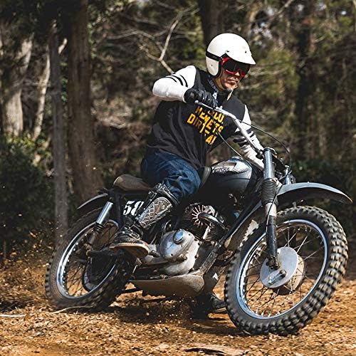 Amazon Tt Co Ttゴーグル モデルa レッド ジェットヘルメット フルフェイス ビンテージ 夜間使用可能 モトクロス オフロード フルフェイス 車 バイク