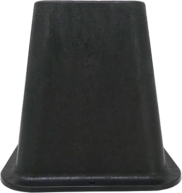 Shepherd Hardware 9523 6-Inch Molded Bed Risers, Black Finish, 4-Count