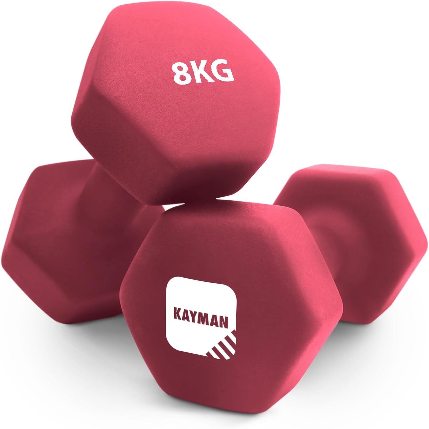 Neoprene Dumbbells Pair with Anti-Slip Grip,Hex Edges,Water-Resistant Surface & Workout Poster-Weight Set for Home, Gym & Fitness (1kg 1.5kg 2kg 3kg 4kg 5kg 6kg 7kg 8kg 9kg 10kg)