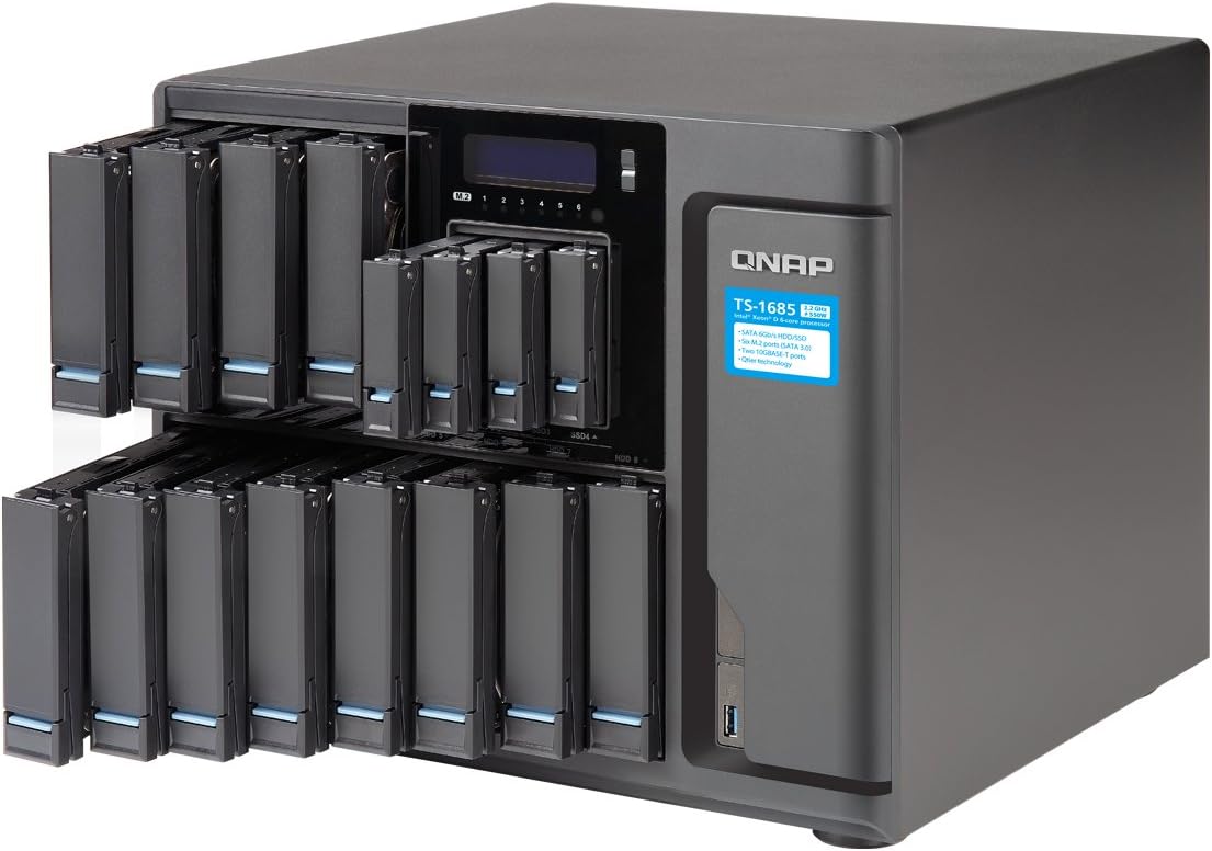 Discount 70% QNAP TS-1685-D1531-16G-US 12 (+4) Bay High-Capacity iSCSI NAS, Intel Xeon 6-core 2.2GHz, 16GB RAM, SATA6G, 4 x 1GbE, 2 x 10GbE (Base-T), 40GbE-Ready Discount 80% QNAP TS-1685-D1531-16G-US 12 (+4) Bay High-Capacity iSCSI NAS, Intel Xeon 6-core 2.2GHz, 16GB RAM, SATA6G, 4 x 1GbE, 2 x 10GbE (Base-T), 40GbE-Ready