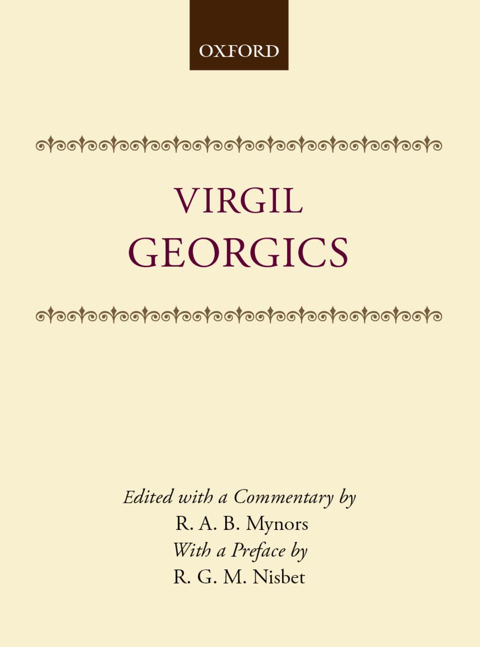 Virgil Georgics (Clarendon Paperbacks)