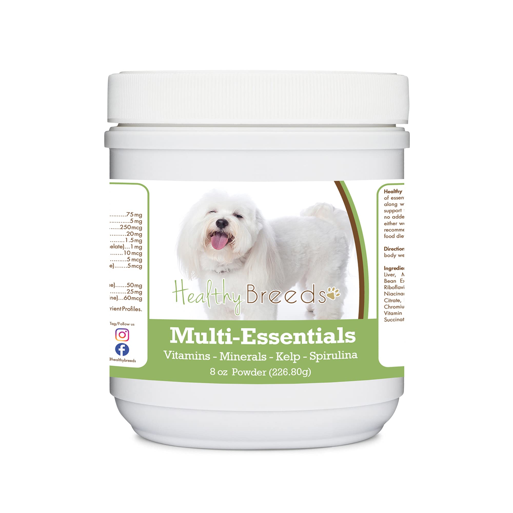 Healthy Breeds Coton de Tulear Multi-Essentials Powder for Dogs - an Ideal Supplement of Vitamins, Minerals &amp; Antioxidants for Your Dog - 8 oz