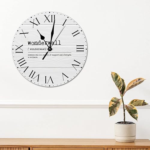 Miniatura 41 de Reloj de PVC con definición psicológica, reloj de pared grande con números romanos inspiración, refranes de inspiración de 12 pulgadas, significado