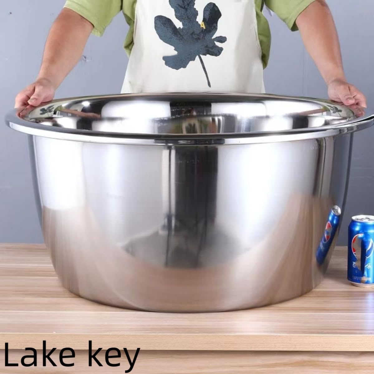 【関税込み】Lake key ステンレスボール 洗面器 ステンレス製 サラダ ボウル 大型 深型 厚さ1.5 mm 業務用 家庭用 大きい ミキ