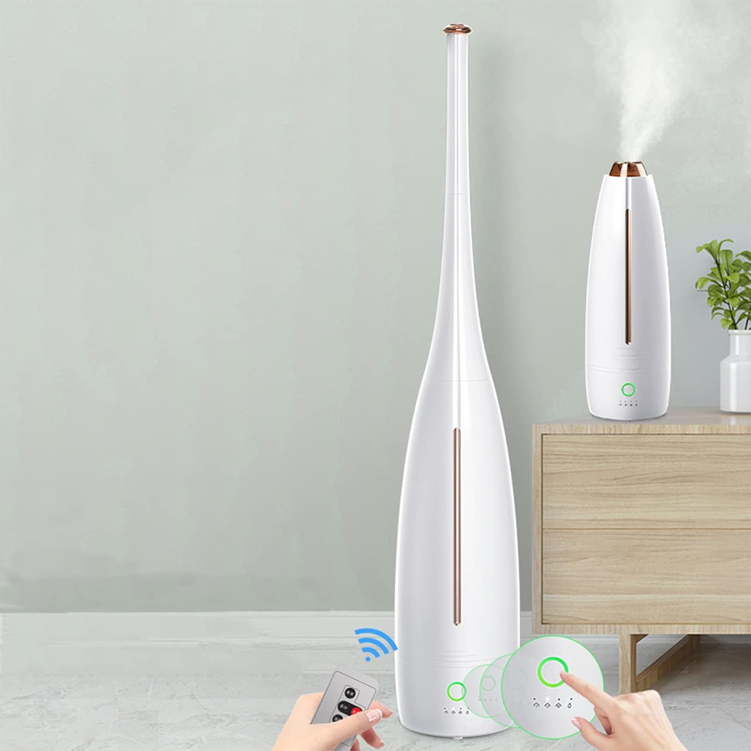 Floor Standing Humidifier Air Purifier Large Capacity Large Spray Touch Screen Infrared Remote Control Intelligent Constant Humidity Timing Function (Touch remote control)
