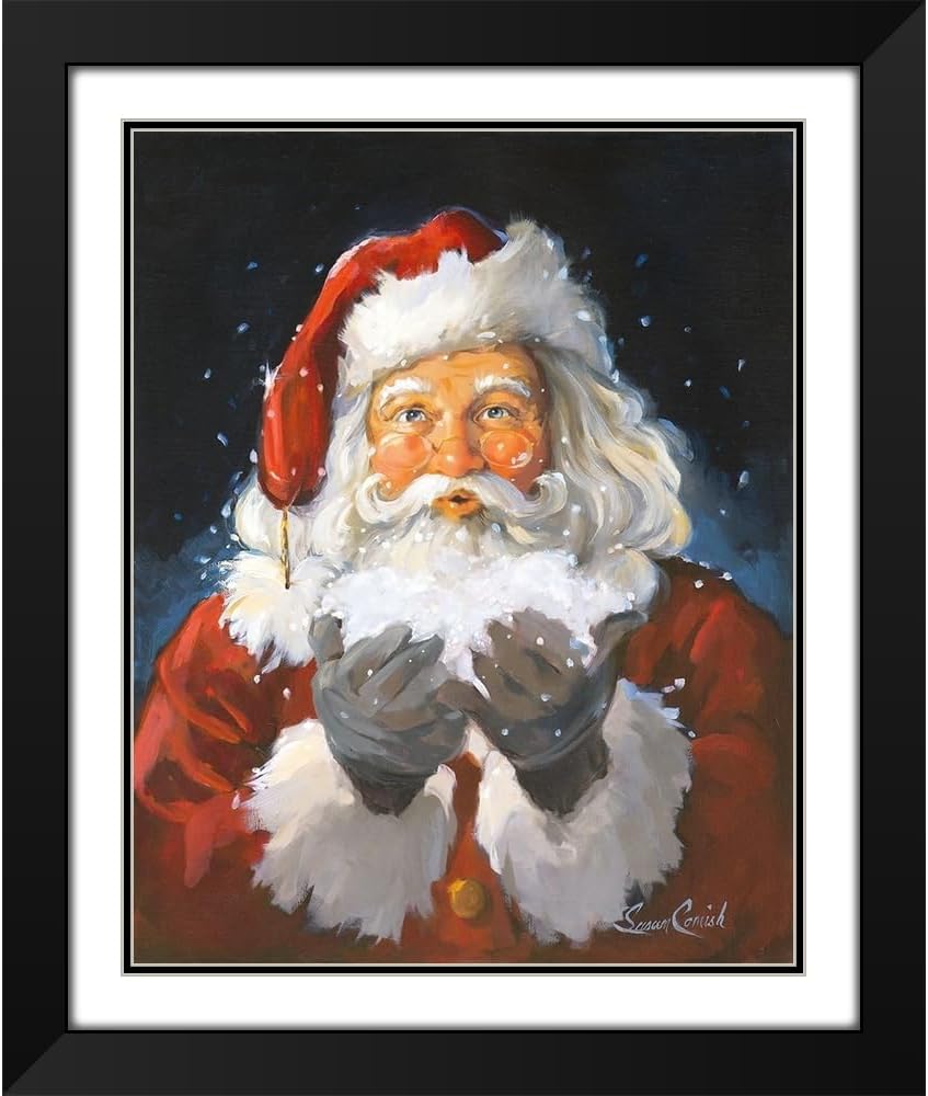Comish, Susan 20x23 Black Modern Framed and Double Matted Museum Art Print Titled Snow Blower