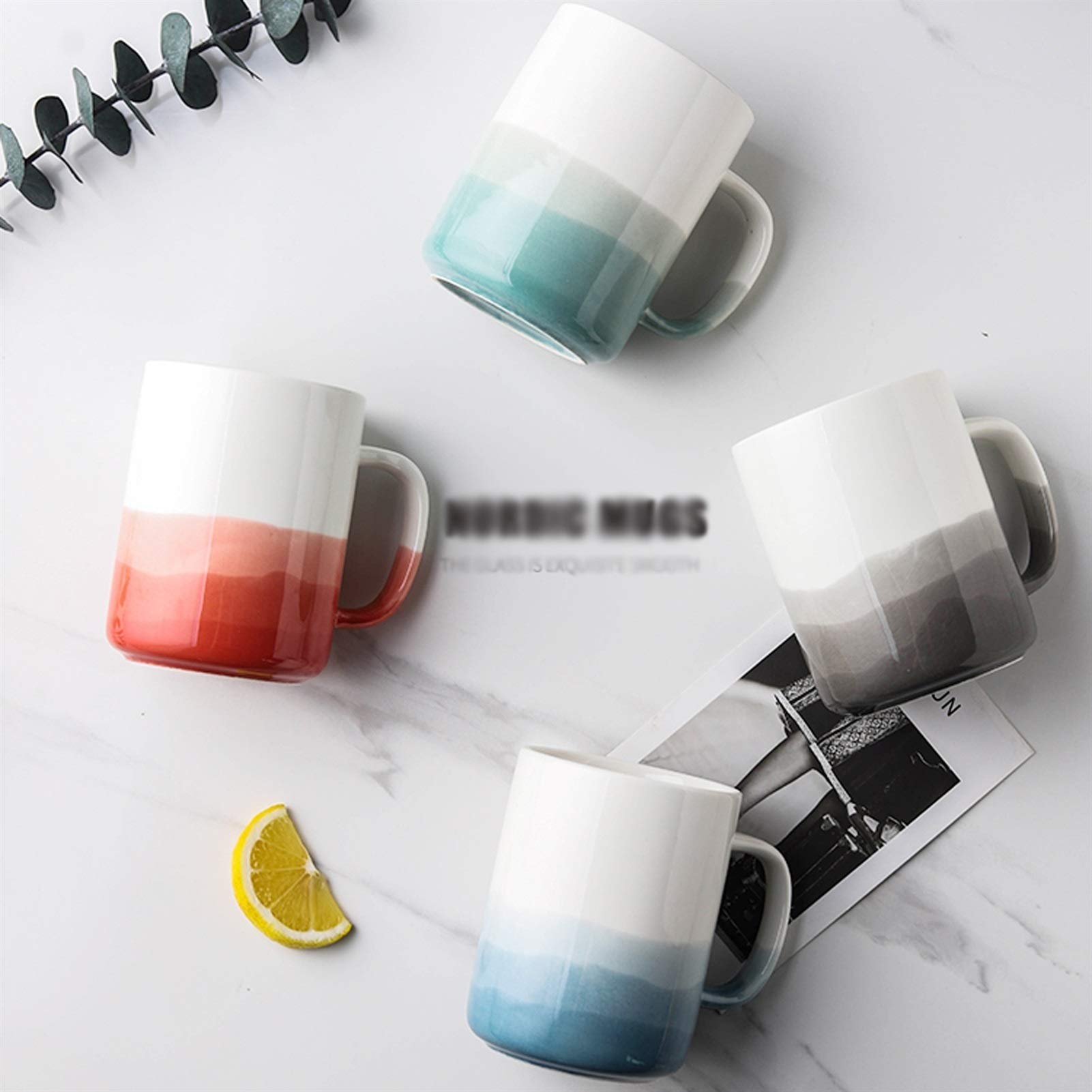Tazza da caffè, Tazza da tè Tazza da Acqua con Manico Tazza da caffè Creativa per Ragazzi e Ragazze Adatta per Ufficio, casa e Scuola (C)