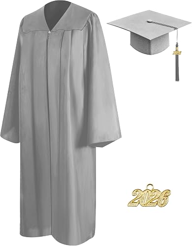 Mukum Matte Graduation Cap and Gown 2026 Set with Tassel Graduation for High Sch