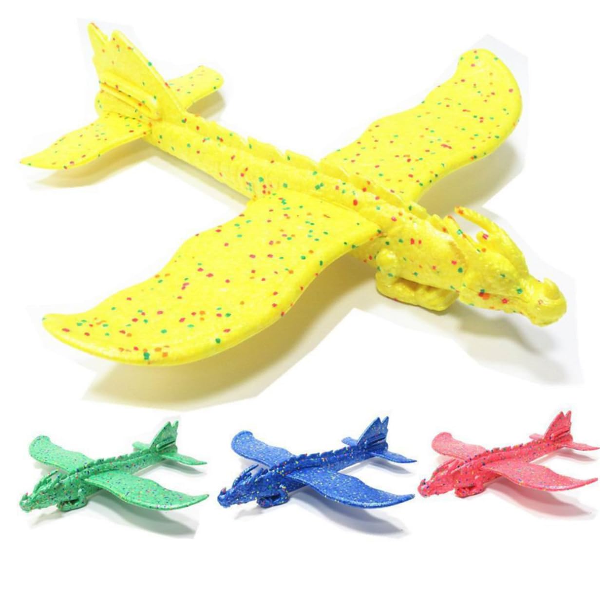 Avions Jouets en Mousse Epp Résistants aux Chocs et Légers Lot de 3 à Lancer la Main et Vol Plané Amusant Couleur Aléatoire pour Jeux en Extérieur