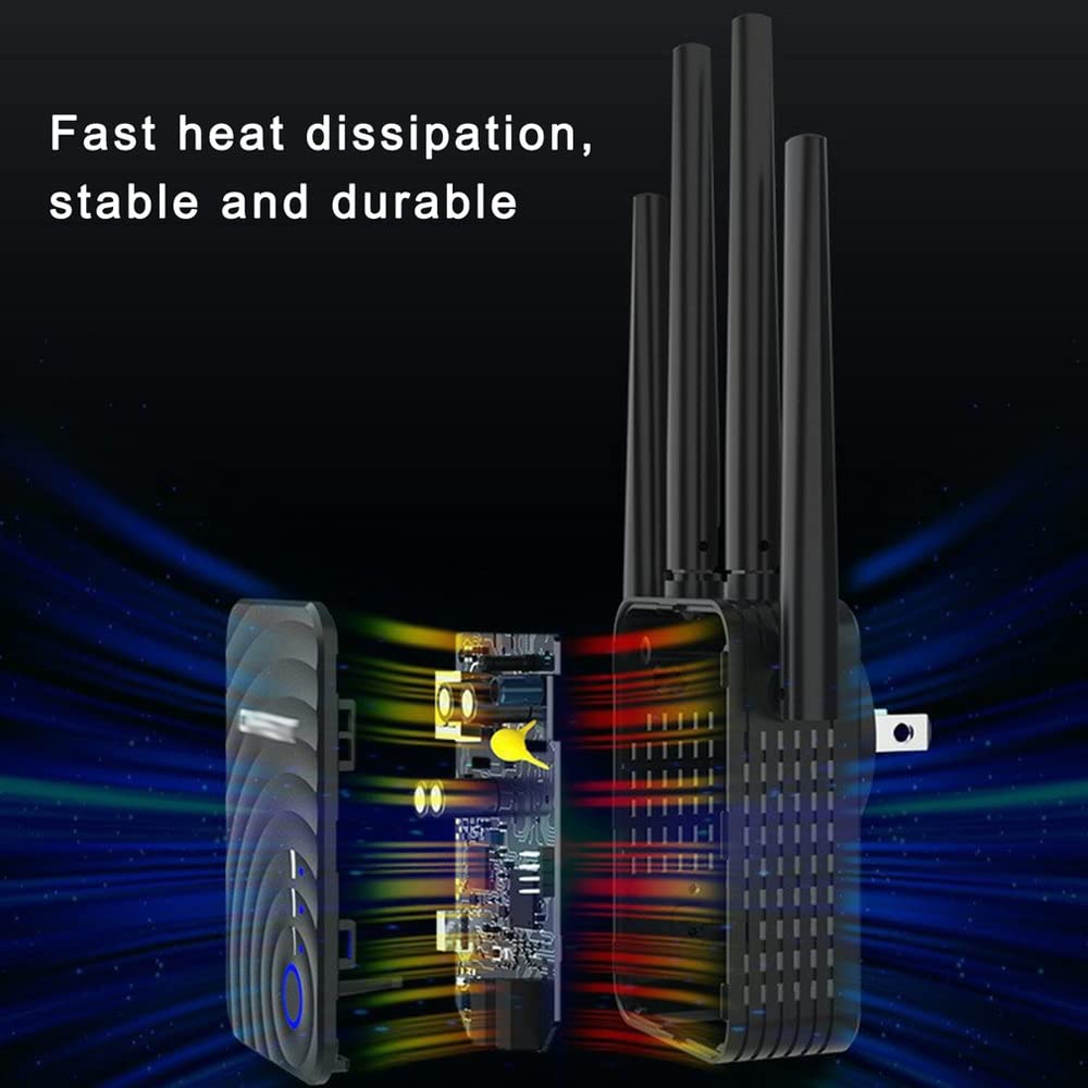 Extender a lungo raggio 802.11AC Repeater Wi Fi Booster 2.4G / 5 GHz Amplificatore 1200 Mbps Router Punto di accesso router