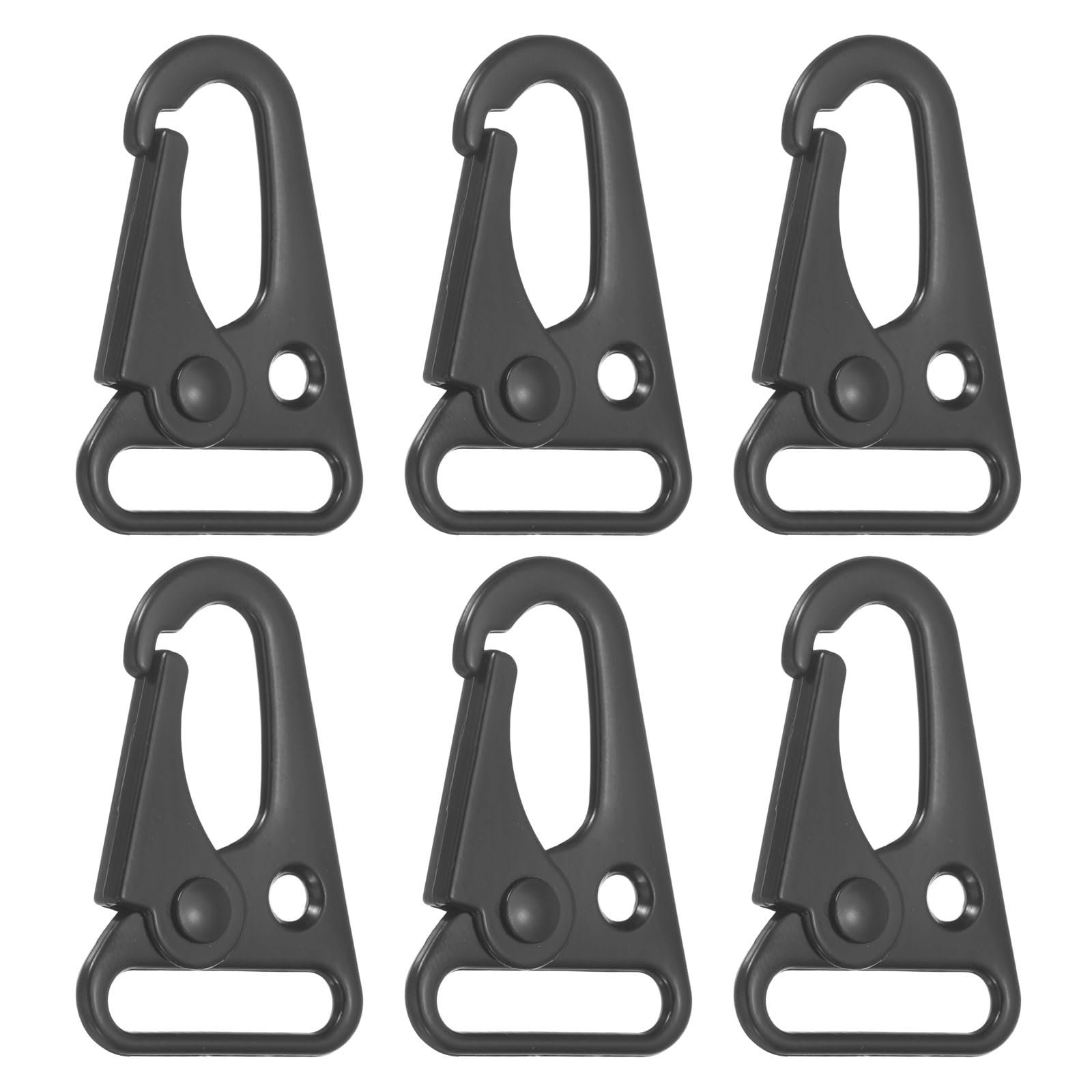 PATIKIL 3/4" (20mm) Enlarged Mouth Clips Sling Clasp Hook, 6Pcs Heavy Duty Snap Hooks Sling Clips Metal Spring Clasps Buckle for Outdoor Bag Backpack Paracord Keychain