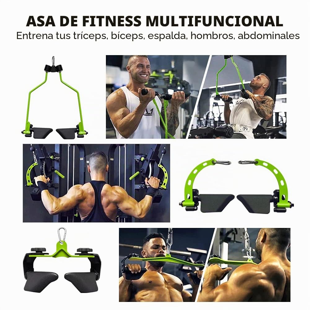 Accesorios para tracción máquinas de Cable de Gimnasio,Máquinas De Fitness,Triceps Cuerda,Mango de Remo Paralelo,Barra Recta giratoria,DIY Barra de Tracción Poleas Gimnasio en Casa Musculacion