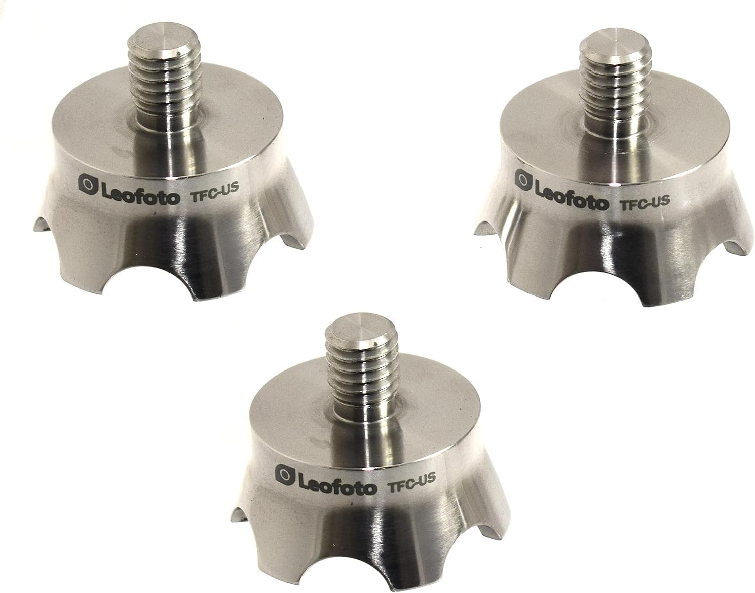LEOFOTO TFC-14US Claws Set of 3 Universal Tripod Feet 1/4" Thread Stainless Steel Rustproof Saltwater Safe