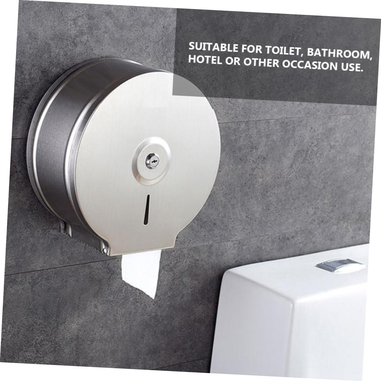 Runder Toilettenpapierrollenhalter aus Edelstahl für Badezimmer und Toilette Rostfrei Einfache Montage Moderner Papierhalter für Große Papierrollen