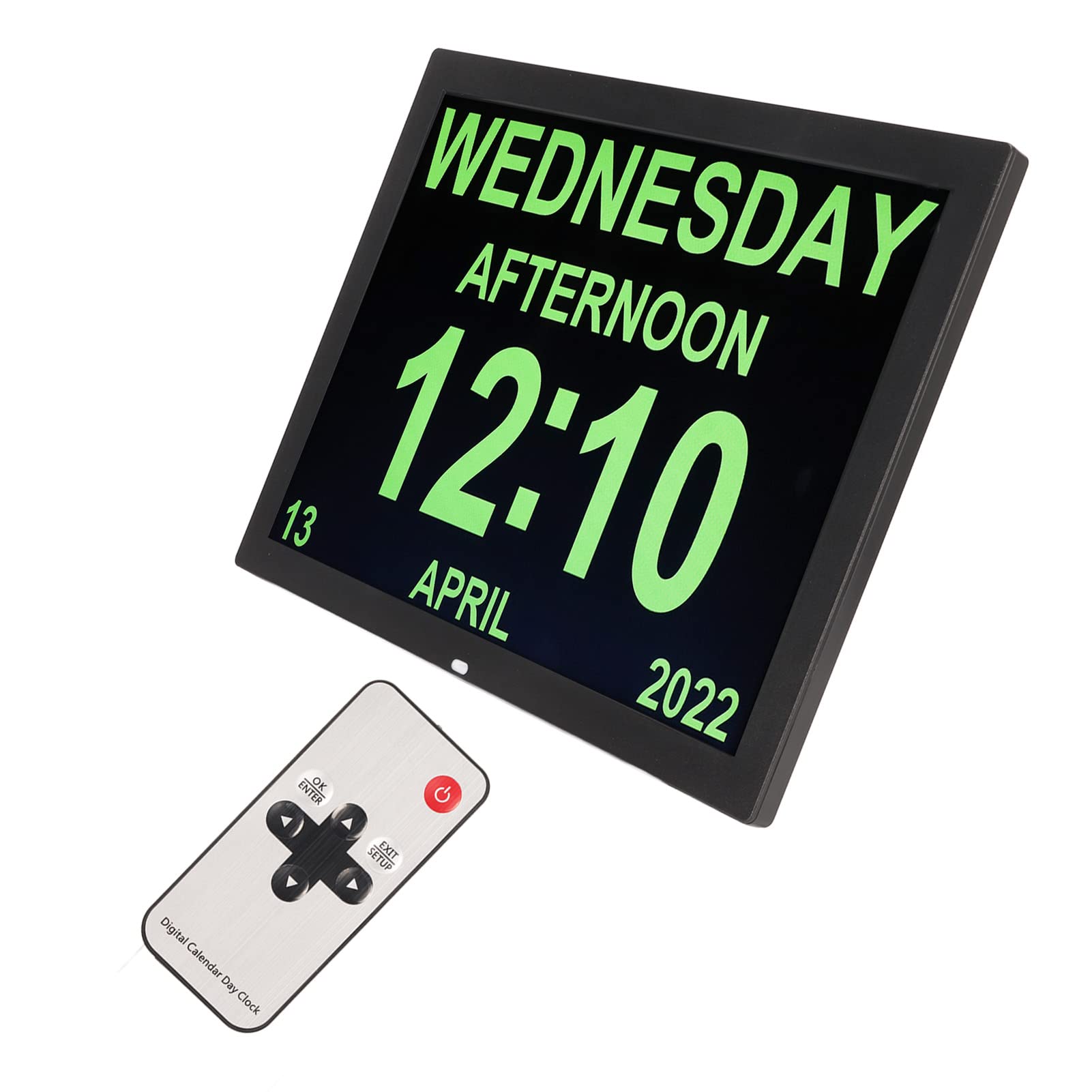 15-Zoll-Digitaluhr, Große Digitaluhr, Großes Display mit Benutzerdefinierten Alarmen und Kalendererinnerungen, Uhren für Senioren, für Alzheimer und Demenz