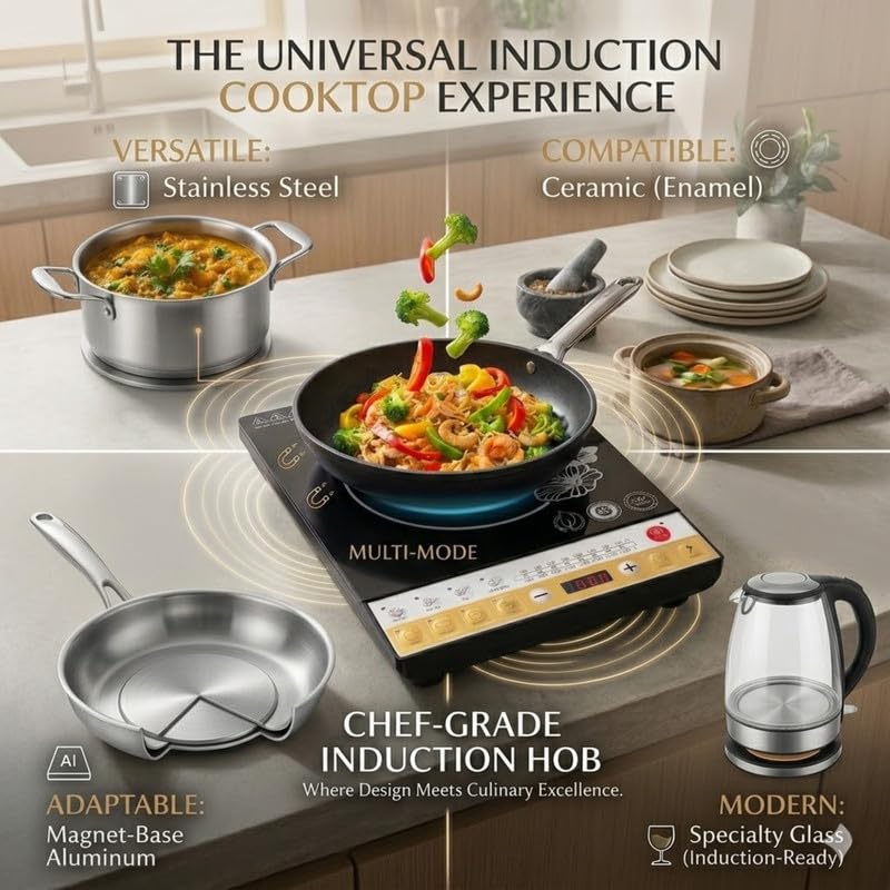 Image of Drumstone 𝟏𝟓 𝐘𝐄𝐀𝐑𝐒 𝐖𝐀𝐑𝐑𝐀𝐍𝐓𝐘 Portable Infrared 2000W, Electric Stove with Touch Panel, 4-Digit Display, Timer & 8 Heat Settings, Compatible with All Utensils, Fast Heating