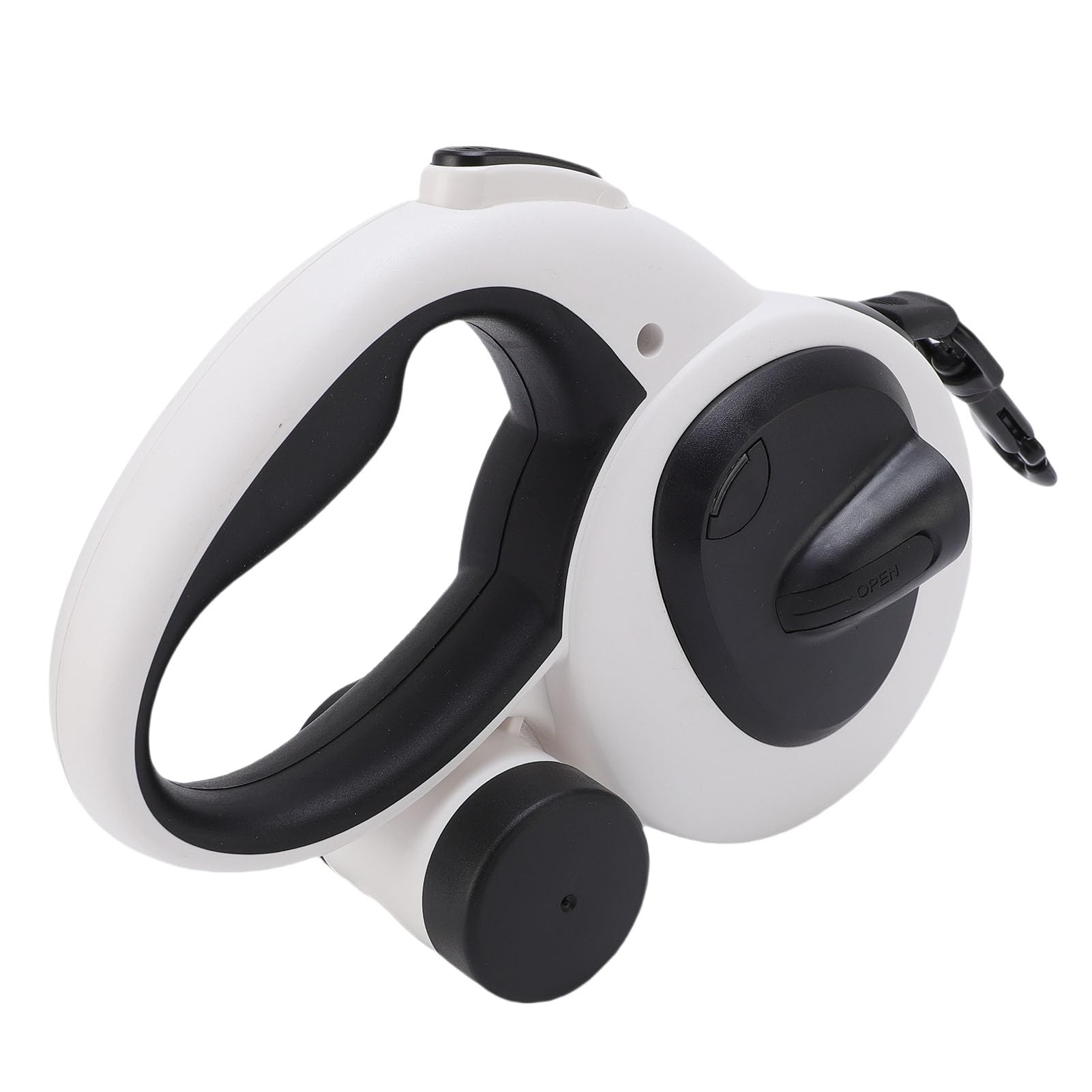 One Touch Retractable Thick Dog Leash for Large Dogs with Bag Dispenser and Flashlight, Chew Proof Cable, Reflective Tape - Image 2