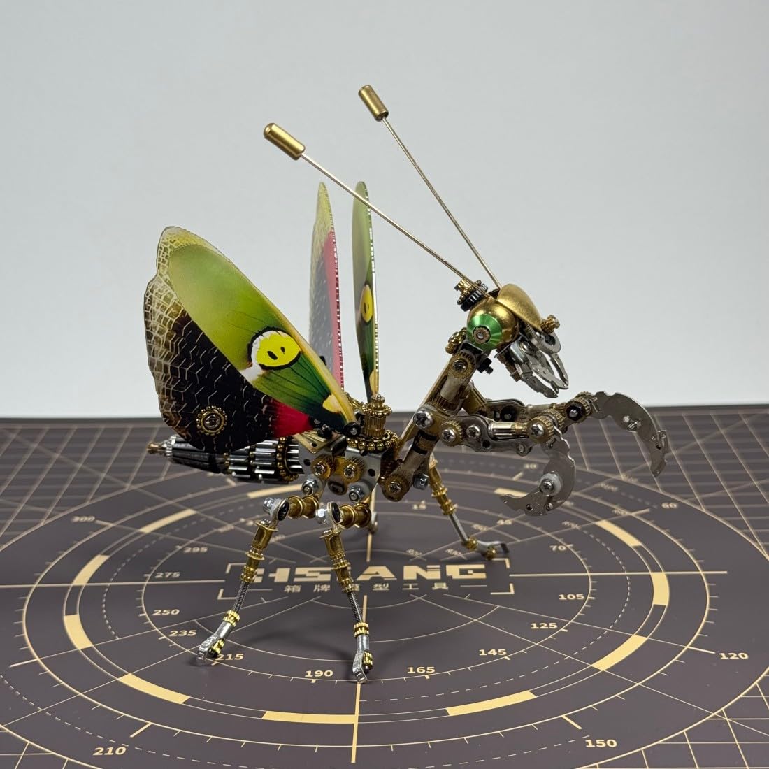 3D-Metallpuzzle Insektenmodellbausatz, 300-teiliger Steampunk-Bausatz „Mechanische Gottesanbeterin“, kreative Schreibtischdekoration, Geschenk für Erwachsene