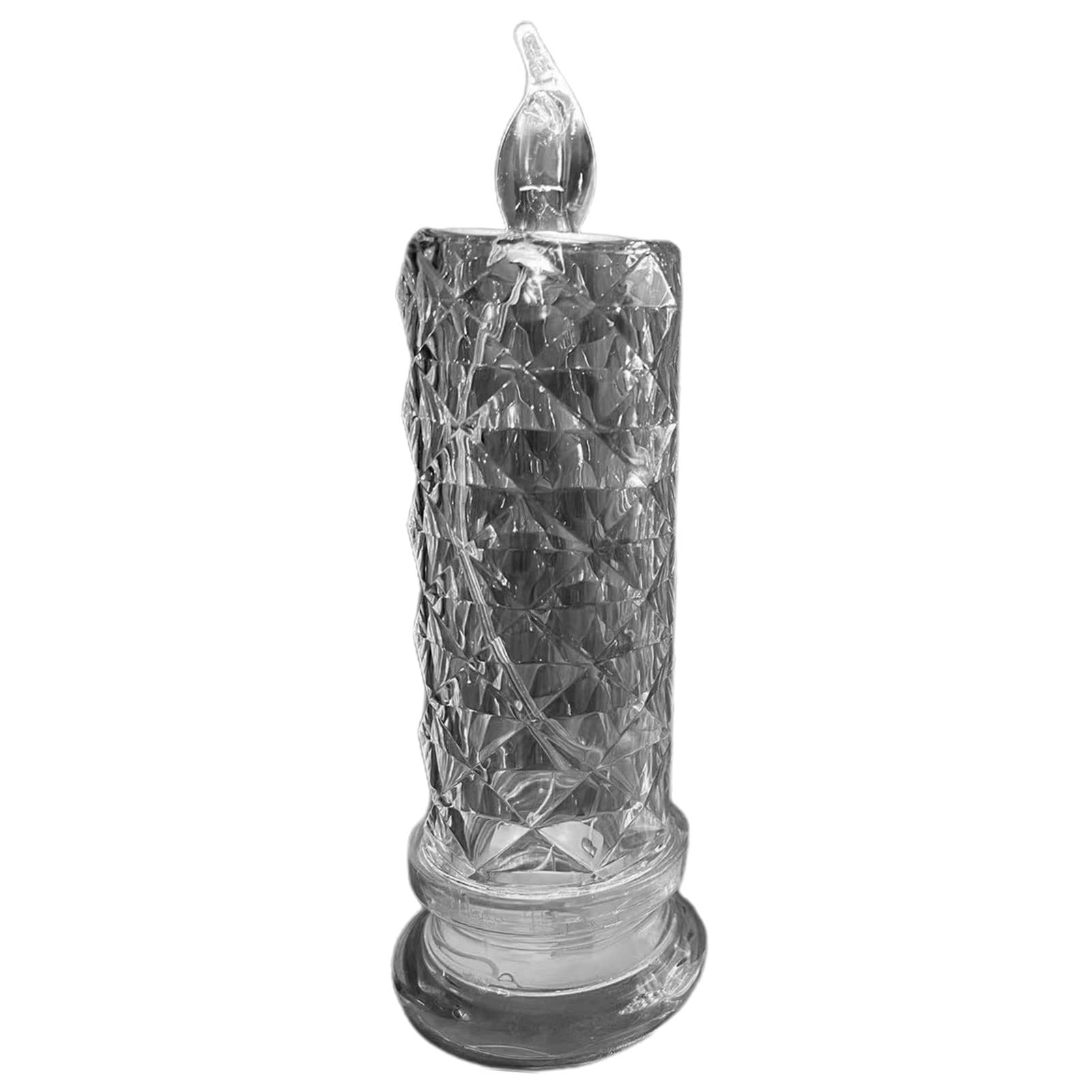 LUYANhapy9 Flameless Candles Night Light Decorative Rose Pattern LED Electronic Candle Light for Home L