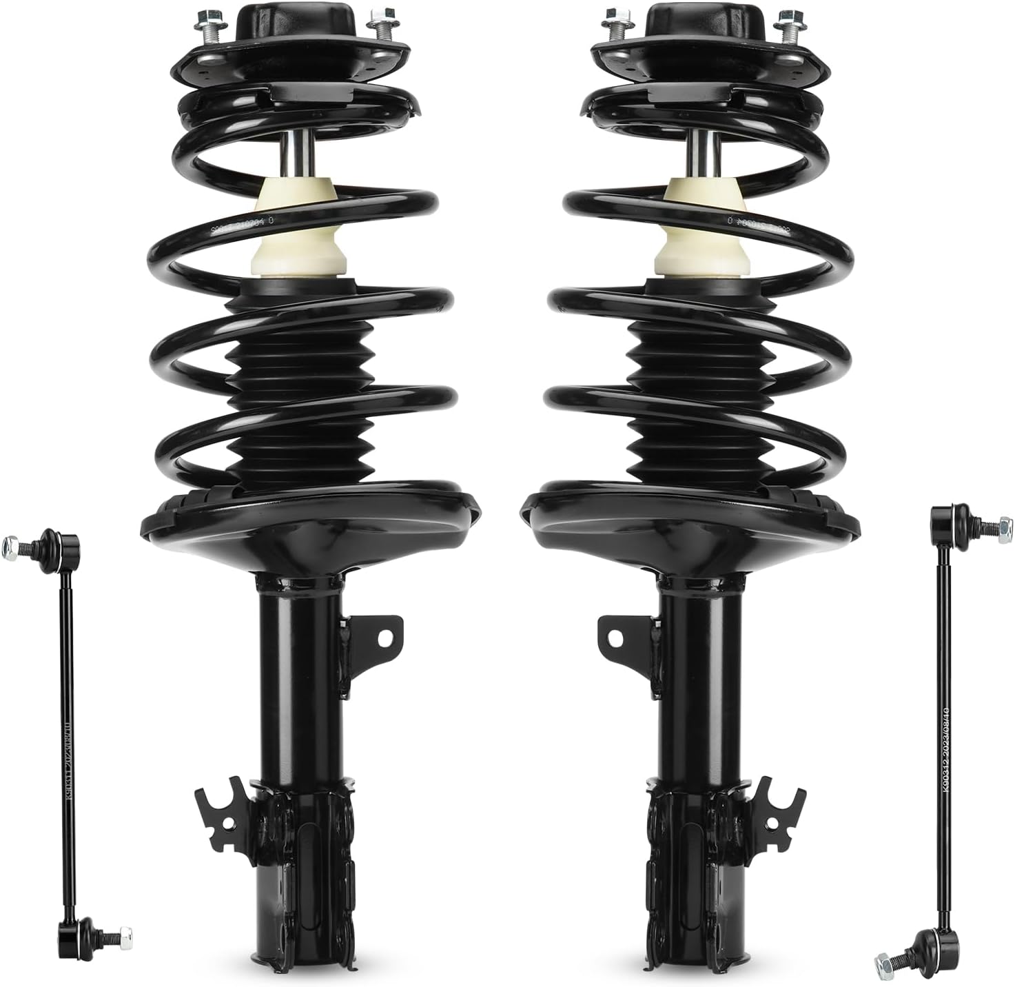 Front Struts w/Coil Spring & Sway Bar Links for 97-01 Lexus ES300 / 97-01 Toyota Camry / 99-03 Toyota Solara 3.0L / 97-03 Toyota Avalon, Shock Absorber Assembly Replace 271678 271679 K90311 K90312