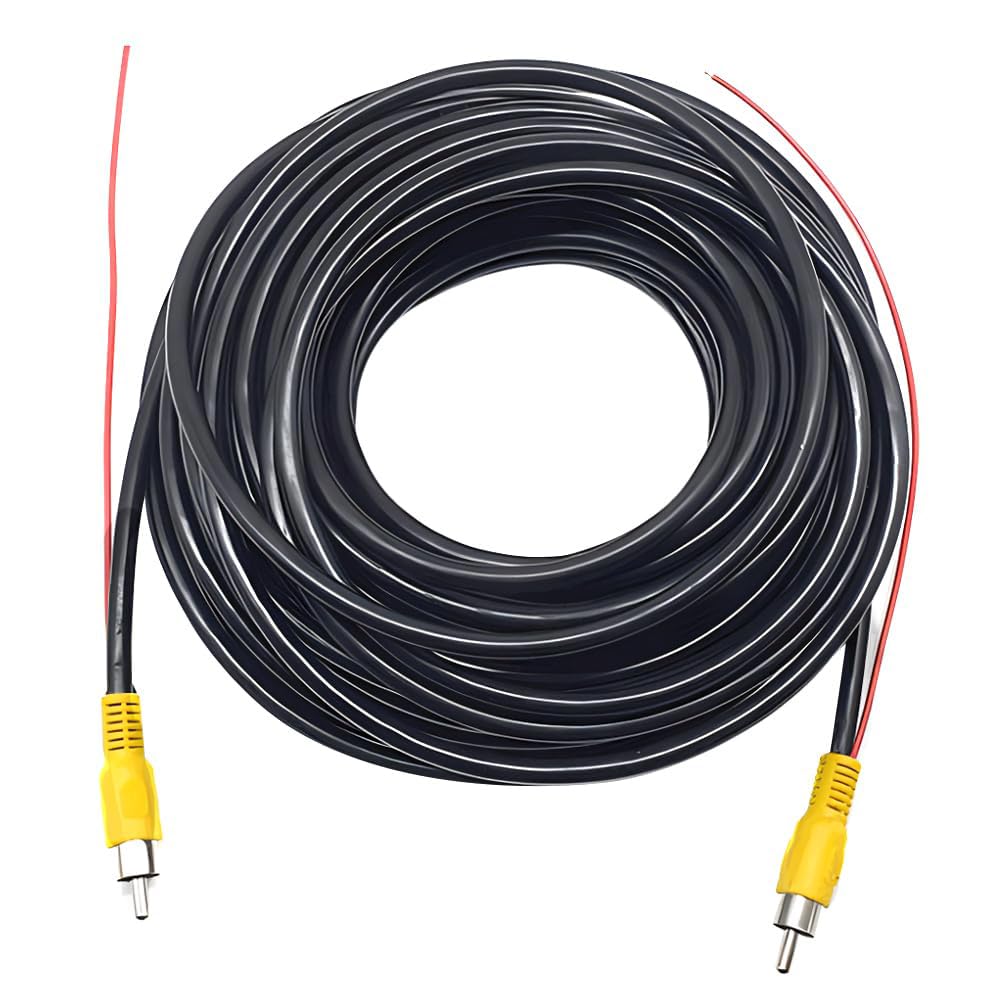 Cavo Di Estensione Video RCA 10 Metri Per Retrocamera Auto OBEST - Maschio-Maschio, Per Telecamera Posteriore, Monitor E Sensori Di Parcheggio - 3