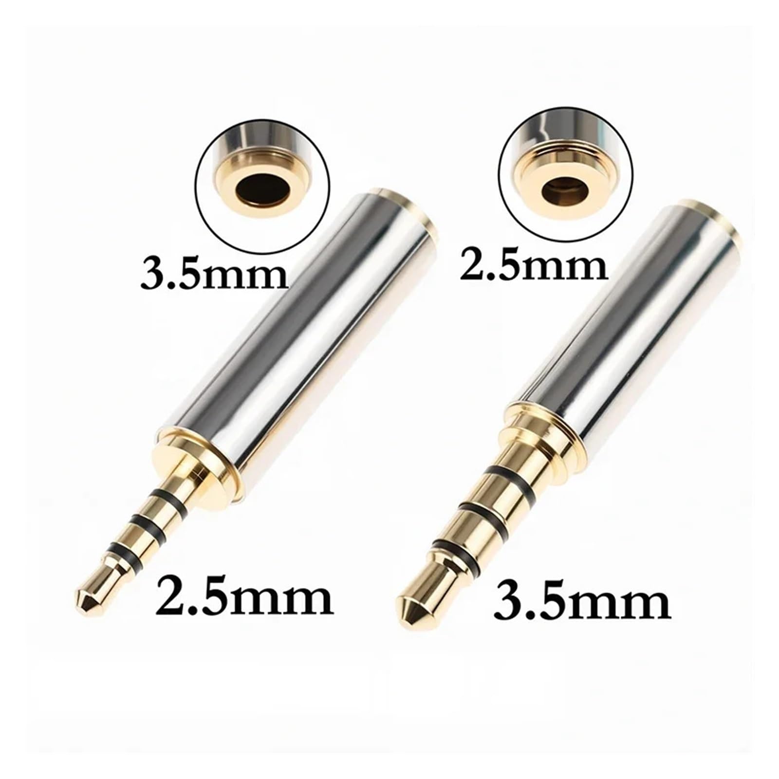 2/4/10 pezzi da 3,5 mm a 2. Adattatore audio for cavo cuffia stereo con microfono da 0,5 mm maschio a Connettore a spina femmina(3.5M to 2.5F,4PCS)