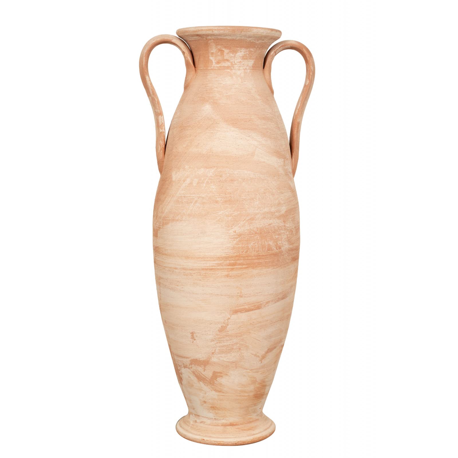 Biscottini Jarrón Terracota Toscana 100X38x42 Cm | Macetas De Terracota Grandes Hechas A Mano | Ánforas De Jardín Decorativas Y Funcionales